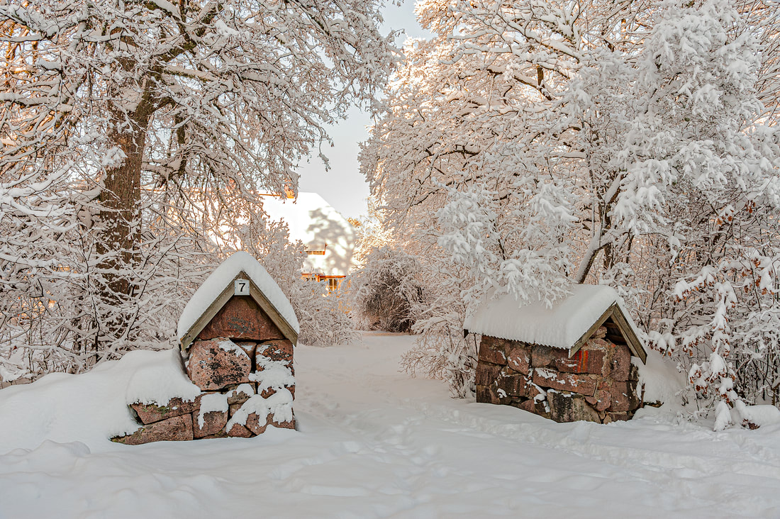 Åminnen kartano talvella